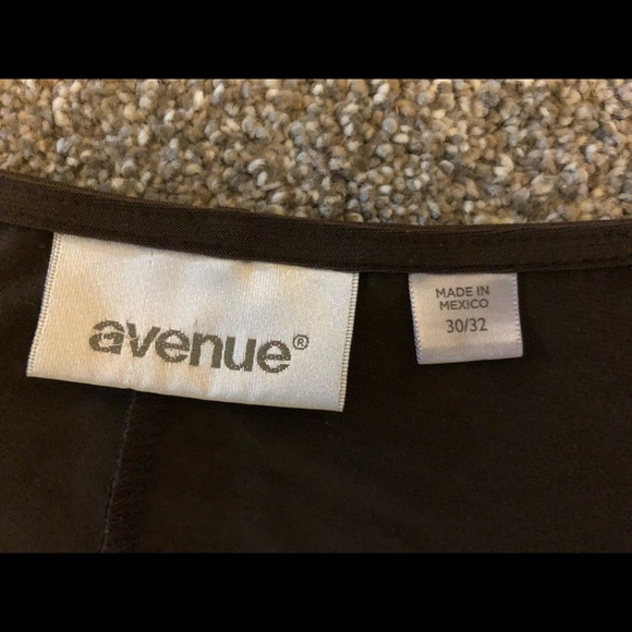 Avenue Top Blouse Size 30/32 Chic Brown Orange Stretchy Embellished - Picture 8 of 12